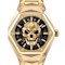 The $kull Spikes IP Yellow Bracelet Watch
