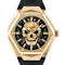 The $kull Spikes Black Dial Silicone Watch