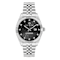 Date Superlative Black Dial Stainless Steel Crystal Watch