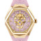 The $kull Spikes Pink Dial Silicone Watch