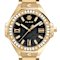 Plein Lady Royal Crystal Black Dial IP Yellow Bracelet Watch