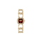 Double Gancini Burgundy Dial Yellow Stainless Steel Bracelet Watch