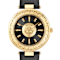 Opium Black Dial Leather Strap Watch