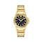 Greca Reaction Black Dial Yellow Stainless Steel Bracelet Watch