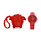 Versace Medusa Pop Red Silicone Strap Watch