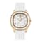 The $pectre Lady White Dial Silicone Strap Crystal Watch