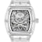 The $keleton Crystal Automatic Silver Skeleton Dial Watch