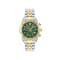 Versace Chrono Master Mens Watch Two Tone Case Green Guilloché Dial Two
Tone Bracelet