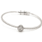 Andreoli Round Shaped Invisible Diamond Bangle Bracelet