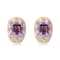 Andreoli Enamel Amethyst And Diamond Earrings