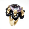 Andreoli Onyx Amethyst Ring