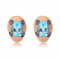 Andreoli Enamel Blue Topaz And Sapphire Earrings