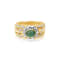 Andreoli Emerald And Diamond Dome Ring