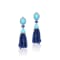 Andreoli Turquoise And Sapphire Tassel Earrings