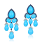 Andreoli Turquoise, Sapphire, And Diamond Earrings
