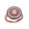 18K Gold Over Sterling Silver Morganite,Rhodolite And White Topaz Ring
2.97 ctw
