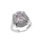 Rhodium Over Sterling Silver Rainbow Moonstone And Rose De France
Amethyst Ring 12ctw