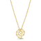 14k Yellow Gold Overlay on Brass Mini Mod Spiral Necklace