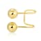 14k Yellow Gold Overlay on Brass Double Orb Ear Cuff