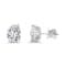 14K White Gold White Topaz Solitaire Earrings