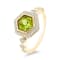 18K Yellow Gold Peridot and Diamond Ring 1.33ctw
