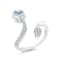 18K White Gold Aquamarine and Diamond Ring 2.04ctw