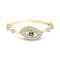 18K Yellow Gold London Blue Topaz and Diamond Ring  .36ctw