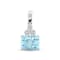 18K White Gold Sky Blue Topaz and Diamond Pendant 2.84ctw
