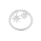 White Sapphire Round Ring, Sterling Silver