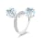 18K White Gold Aquamarine and Diamond Ring 3.90ctw