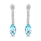 18K White Gold Aquamarine and Diamond Earrings 5.45ctw
