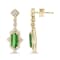 18K Yellow Gold Green Tourmaline and Diamond Earrings