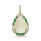 18K Yellow Gold Ethiopian Opal, Tsavorite, and Diamond Pendant 4.84ctw