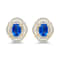 18K Yellow Gold Kyanite and White Diamond Earrings