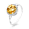 18K White Gold Citrine and Diamond Ring 1.94ctw