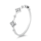 18K Petite White Gold Diamond Ring  .11ctw