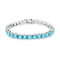 5.00mm Round Swiss Blue Topaz Sterling Silver Bracelets