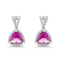 18K White Gold Rhodolite and Diamond Earrings 5.42ctw