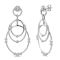 18K White Gold Dangle Diamond Earrings 1.20ctw
