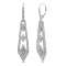 18K White Gold Drop Dangle Diamond Earrings 1.99ctw