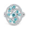 Blue Zircon Ring