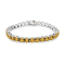 5.00mm Round Citrine Sterling Silver Bracelets