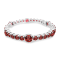 5.00mm and 8.00mm Garnet sterling silver Bracelet