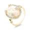 18K Yellow Gold Ethiopian Opal, Tsavorite, and Diamond Ring 4.29ctw
