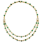 18K Yellow Gold Green Tourmaline Necklace with 2.69 ctw Diamonds