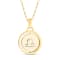 14K Yellow and White Gold Libra Zodiac and Constellation Rotary Pendant