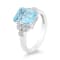 18K White Gold Sky Blue Topaz and Diamond Ring 2.66ctw