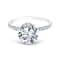 14K White Gold White Topaz and Diamond Ring 2.90ctw