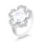 14K White Gold Moonstone and Diamond Ring  2.37ctw
