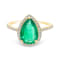 18K Yellow Gold Emerald and Diamond Ring 2.25ctw
